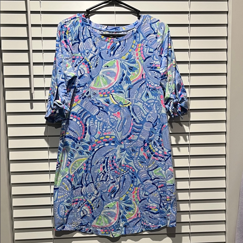 Lilly Pulitzer Blue and Pink Mini Dress